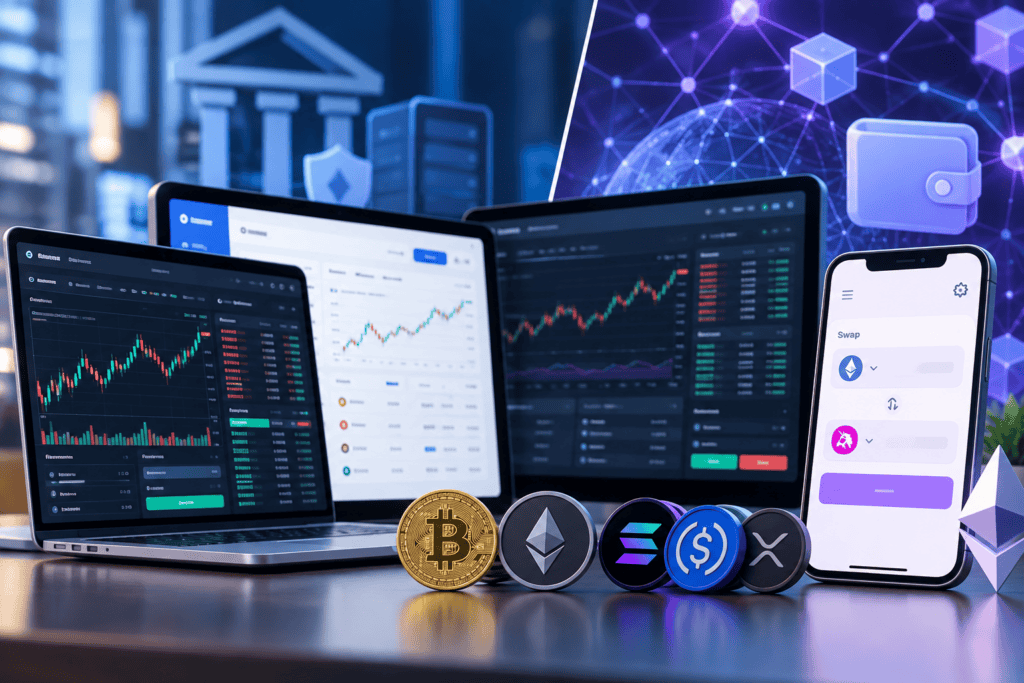 Crypto exchanges compared by trading features and custody