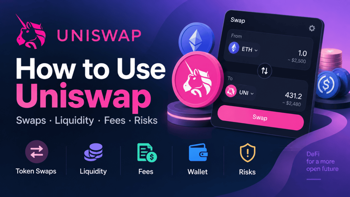 How to use Uniswap for token swaps, liquidity, fees and risks