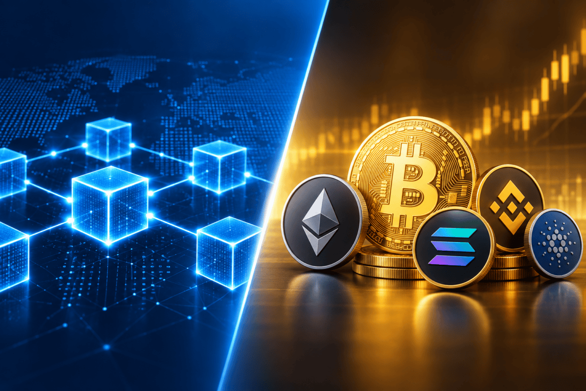 Blockchain and cryptocurrency technology comparison